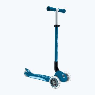 Globber Primo Foldable Plus Lights petrolblauer Kinder-Dreirad-Roller