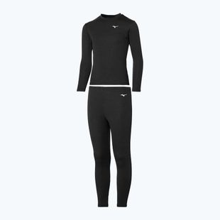 Kinder-Thermowäsche-Set Mizuno Mid Top&Bottom schwarz