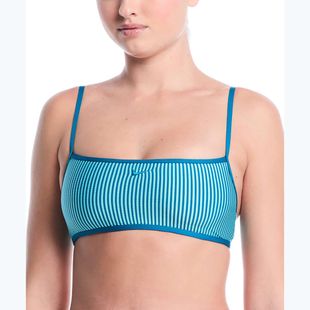 Oberteil des Badeanzugs Nike Ripple Texture Bralette Classic Bikini bleached turquoise