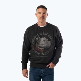 Herren Sweatshirt Pitbull Strenght & Respect Crewneck washed dark graphite