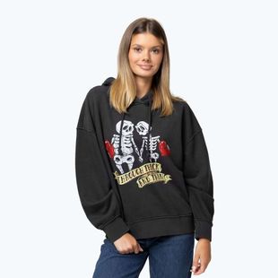 Damen-Hoodie Pitbull Thick & Thin Hooded dark graphite