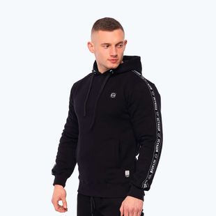 Herren Sweatshirt Octagon Stripe schwarz