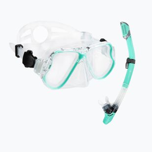 AQUASTIC Schnorchelset Maske + Schnorchel blau MSA-01N