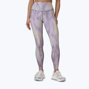 Damen-Trainingsleggings 4F Solar Punk FNK F454 light yellow allover