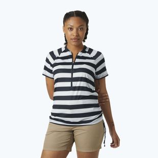 Helly Hansen Damen-T-Shirt Siren 1/2 Zip marineblau gestreift