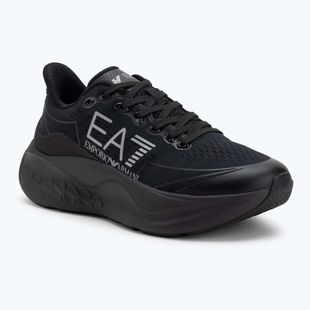 EA7 Emporio Armani Wave Cracking voll schwarz / Silber Schuhe