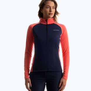 Ski Sweatshirt Hoodie Damen Fischer EL Flex calypso coral