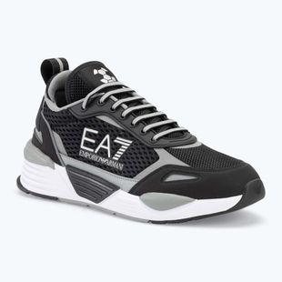 EA7 Emporio Armani Ace Runner Mesh schwarz/silberne Schuhe