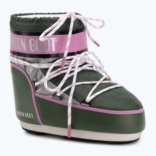 Moon Boot Icon Low Space Racing Damen Schneestiefel waldgrün/silber/rosa