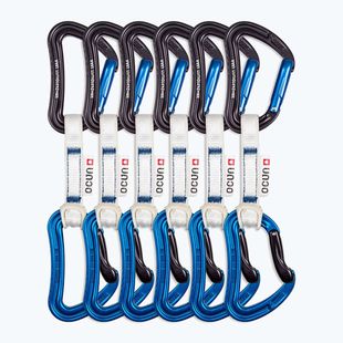 Ocun Raven QD Bio-Dyn-Ring Kletterexpress 10 cm 6 Stück blau.