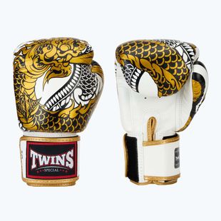 Boxhandschuhe Twins Special Fancy FBGVL3-52 white/gold