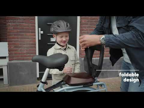 Hinterer Fahrradsitz für Gepäckträger bobike Junior One schwarz/grau 8010600002